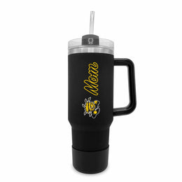 Wichita State Shockers Collegiate 40oz Stainless Steel Travel Tumbler with Handle for Mom - Black