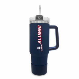 UCONN Huskies Collegiate 40oz Stainless Steel Travel Tumbler with Handle for Alumni - Navy