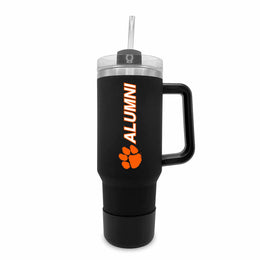 Clemson Tigers Collegiate 40oz Stainless Steel Travel Tumbler with Handle for Alumni - Black