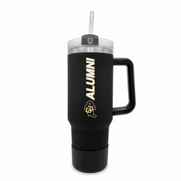 Colorado Buffaloes Collegiate 40oz Stainless Steel Travel Tumbler with Handle for Alumni - Black
