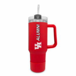Houston Cougars Collegiate 40oz Stainless Steel Travel Tumbler with Handle for Alumni - Red