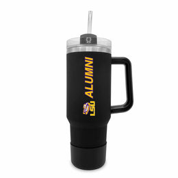 LSU Tigers Collegiate 40oz Stainless Steel Travel Tumbler with Handle for Alumni - Black