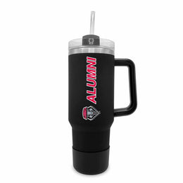 New Mexico Lobos Collegiate 40oz Stainless Steel Travel Tumbler with Handle for Alumni - Black