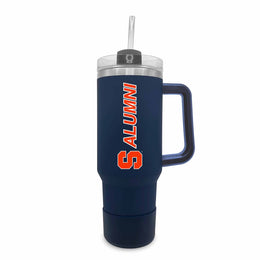 Syracuse Orange Collegiate 40oz Stainless Steel Travel Tumbler with Handle for Alumni - Navy