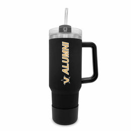 Vanderbilt Commodores Collegiate 40oz Stainless Steel Travel Tumbler with Handle for Alumni - Black