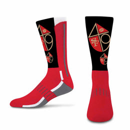 San Francisco 49ers NFL V Curve  Socks - Team Color