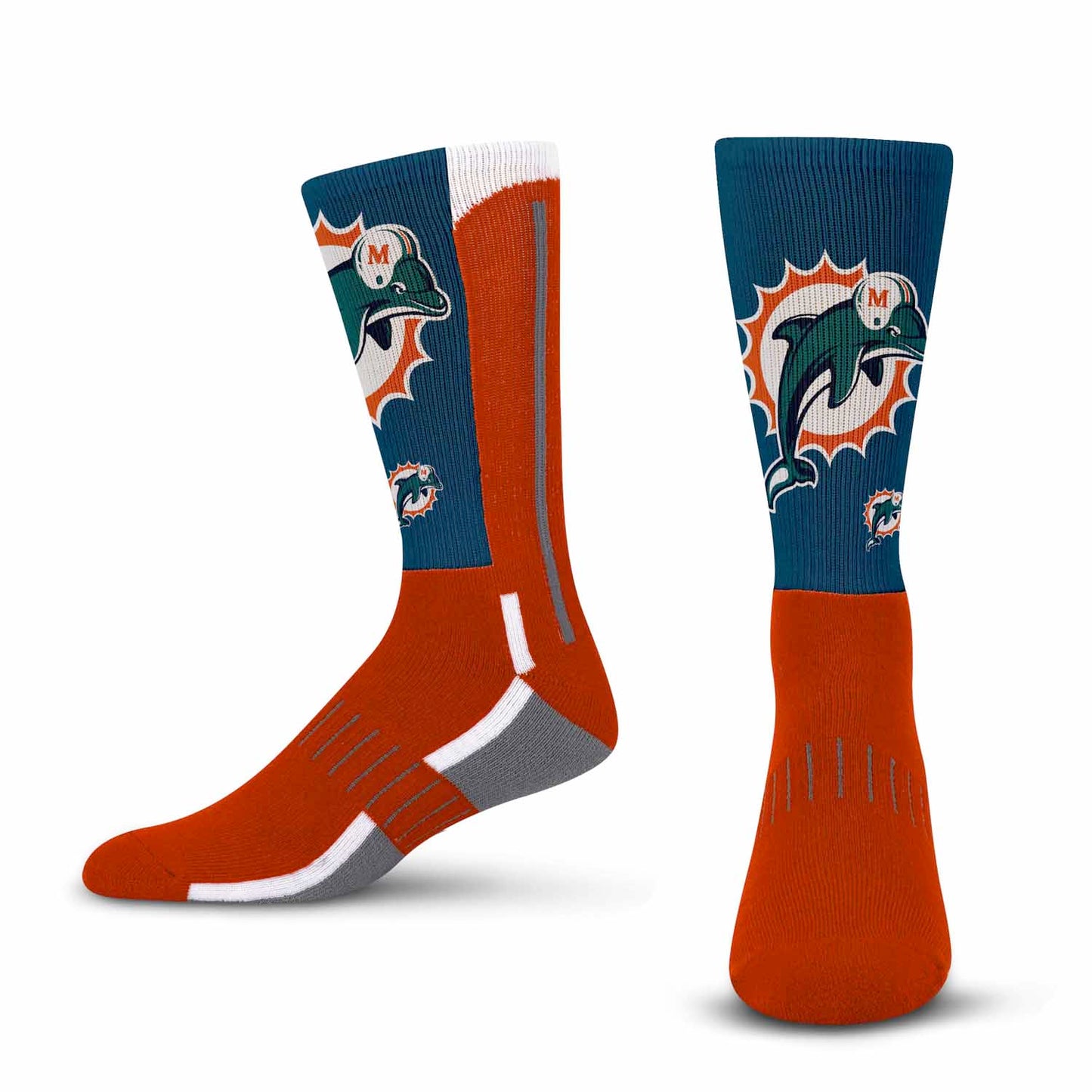 Miami Dolphins NFL V Curve  Socks - Team Color