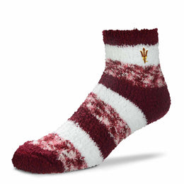 Arizona State Sun Devils NCAA Unisex Cozy Soft Sleep Socks - Maroon