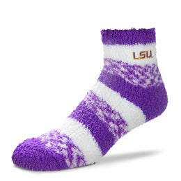 LSU Tigers NCAA Unisex Cozy Soft Sleep Socks - Purple