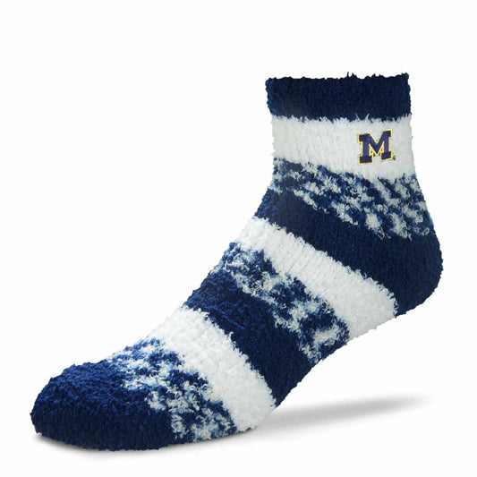 Michigan Wolverines NCAA Unisex Cozy Soft Sleep Socks - Navy