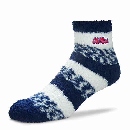 Ole Miss Rebels NCAA Unisex Cozy Soft Sleep Socks - Navy