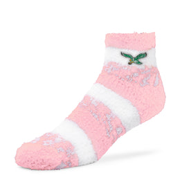 Philadelphia Eagles Women's NFL Football Cozy Soft Sleep Socks - Pink