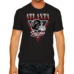 Atlanta Falcons NFL Adult Retro Triangle Unisex T-Shirt - Black
