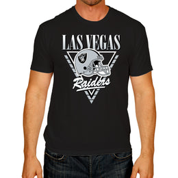 Las Vegas Raiders NFL Adult Retro Triangle Unisex T-Shirt - Black