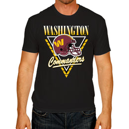 Washington Commanders NFL Adult Retro Triangle Unisex T-Shirt - Black