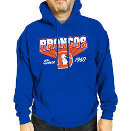 Denver Broncos NFL Adult Unisex Vintage Block Ultra Soft Fleece Hooded Sweatshirt - Royal