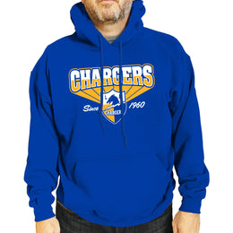 Los Angeles Chargers NFL Adult Unisex Vintage Block Ultra Soft Fleece Hooded Sweatshirt - Royal