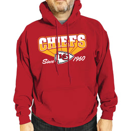 Kansas City Chiefs NFL Adult Unisex Vintage Block Ultra Soft Fleece Hooded Sweatshirt - Red