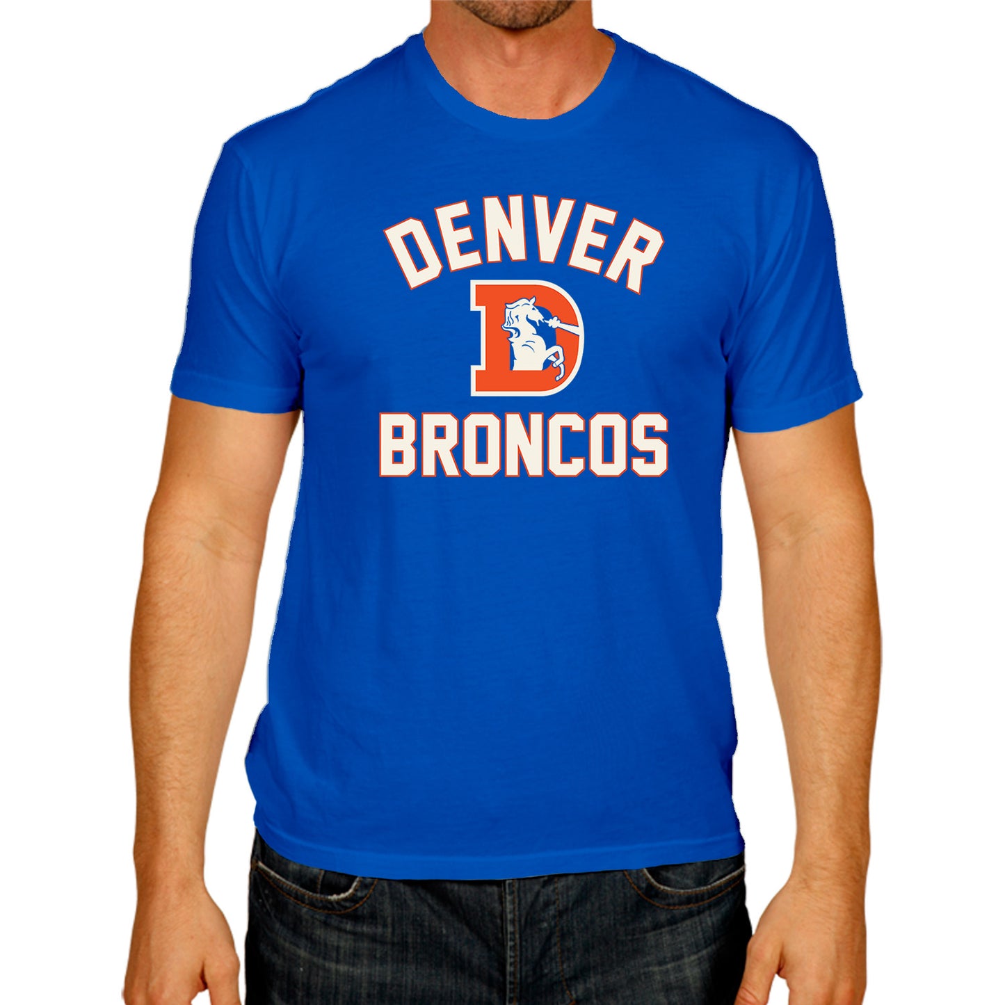 Denver Broncos NFL Adult Retro Gameday Unisex T-Shirt - Royal