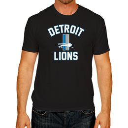 Detroit Lions NFL Adult Retro Gameday Unisex T-Shirt - Black