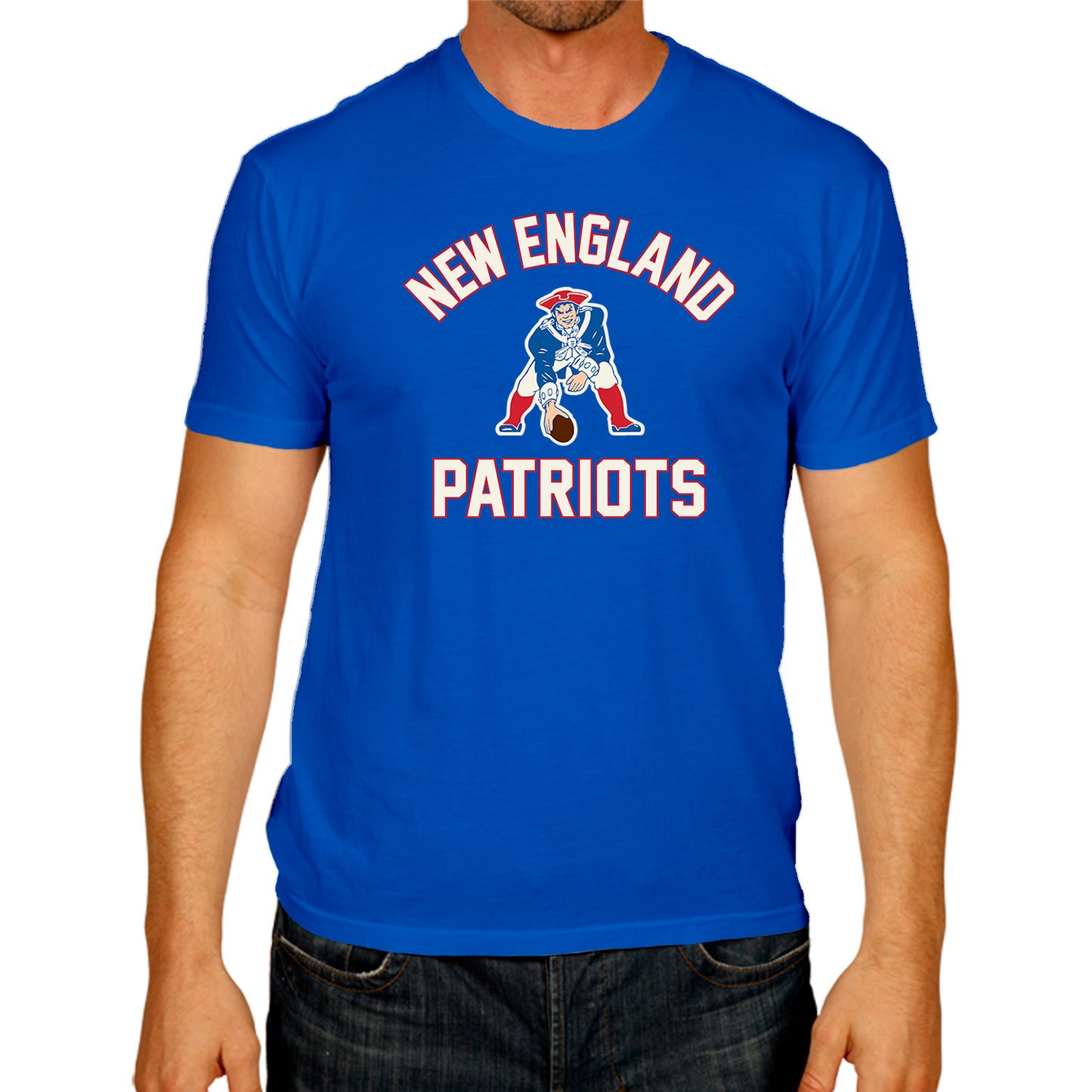 New England Patriots NFL Adult Retro Gameday Unisex T-Shirt - Royal