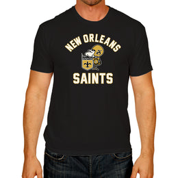 New Orleans Saints NFL Adult Retro Gameday Unisex T-Shirt - Black