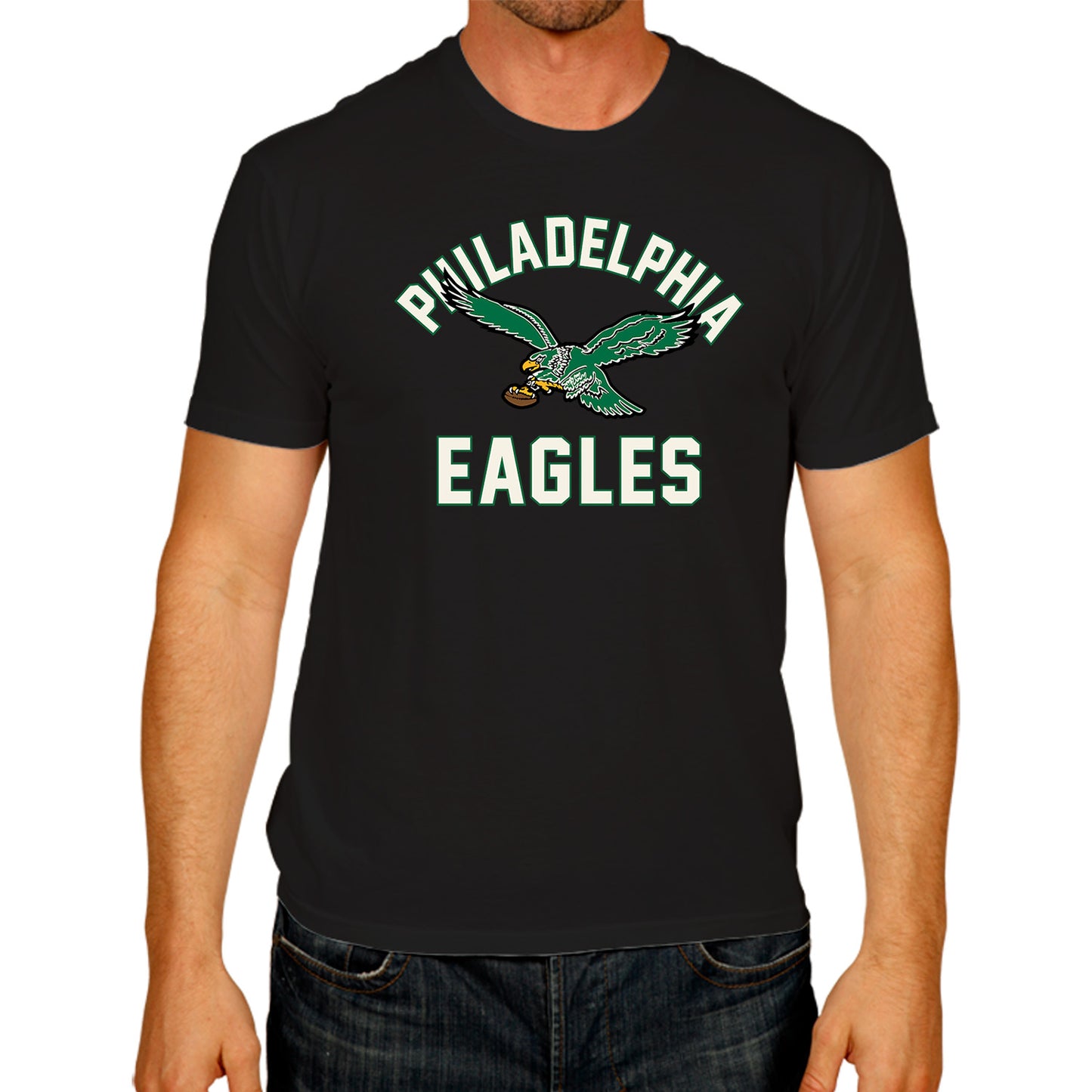 Philadelphia Eagles NFL Adult Retro Gameday Unisex T-Shirt - Black