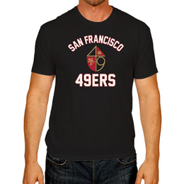 San Francisco 49ers NFL Adult Retro Gameday Unisex T-Shirt - Black