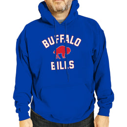 Buffalo Bills NFL Adult Unisex Retro Gameday Ultra Soft Fleece Hooded Sweatshirt - Royal