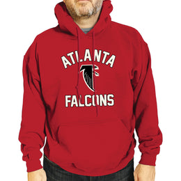 Atlanta Falcons NFL Adult Unisex Retro Gameday Ultra Soft Fleece Hooded Sweatshirt - Red