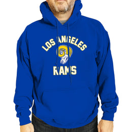 Los Angeles Rams NFL Adult Unisex Retro Gameday Ultra Soft Fleece Hooded Sweatshirt - Royal