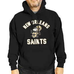 New Orleans Saints NFL Adult Unisex Retro Gameday Ultra Soft Fleece Hooded Sweatshirt - Black