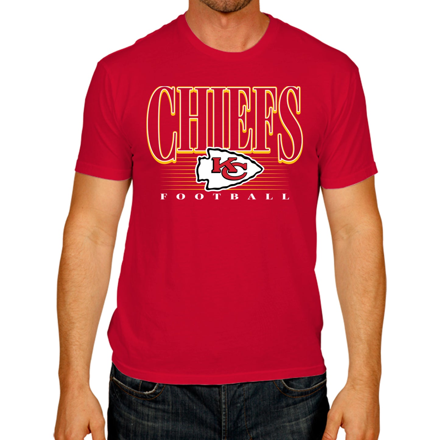 Kansas City Chiefs NFL Adult Overtime Blueprint Tag-Less T-Shirt - Red