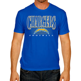 Los Angeles Chargers NFL Adult Overtime Blueprint Tag-Less T-Shirt - Royal