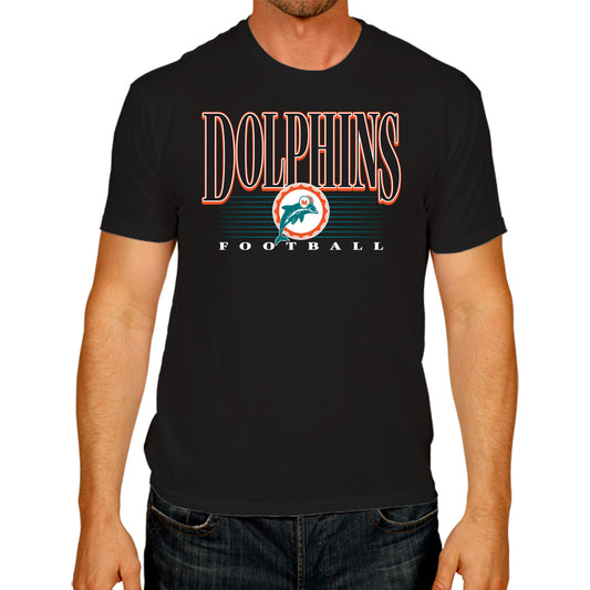 Miami Dolphins NFL Adult Overtime Blueprint Tag-Less T-Shirt - Black