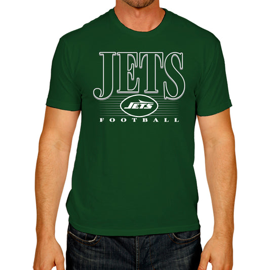 New York Jets NFL Adult Overtime Blueprint Tag-Less T-Shirt - Forest Green