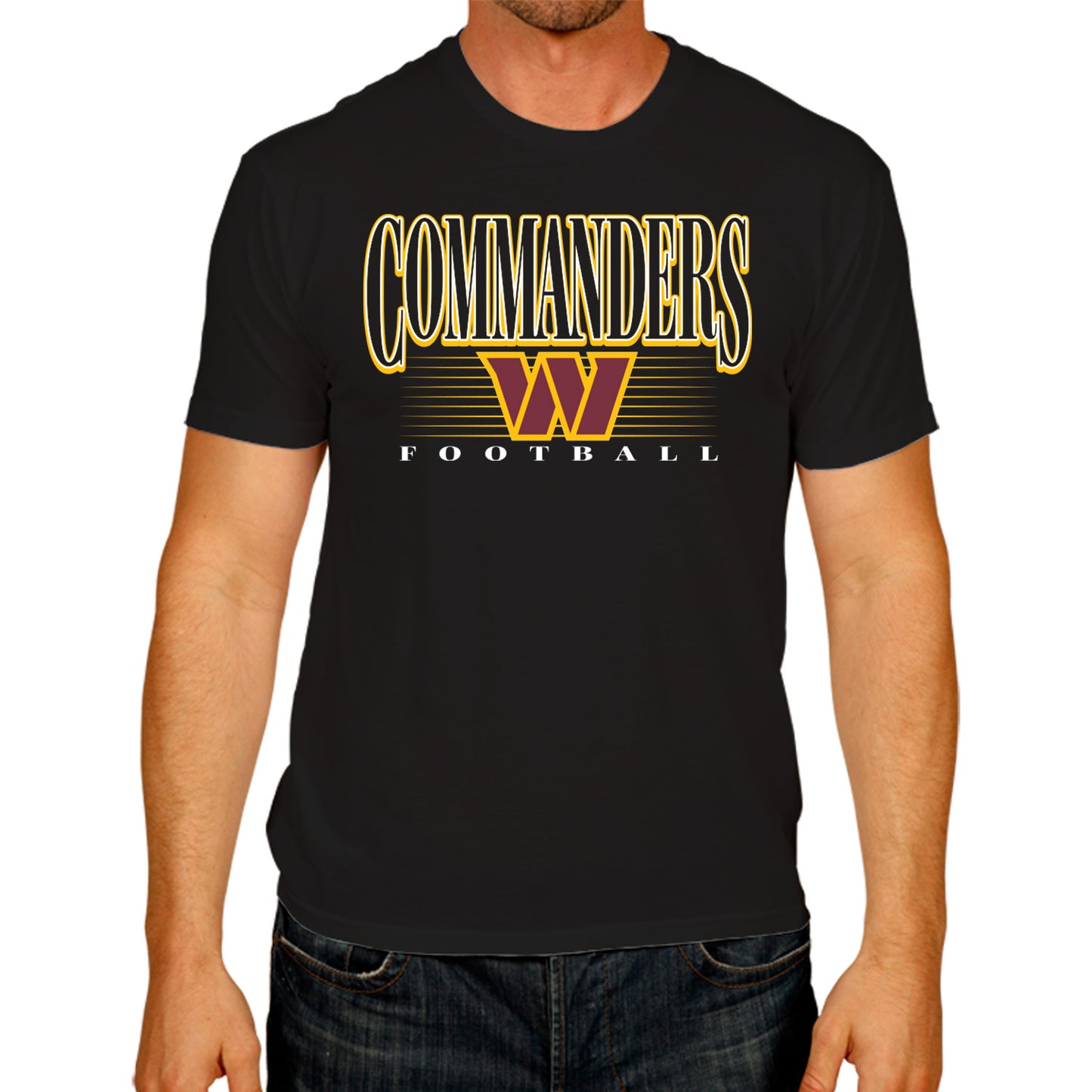 Washington Commanders NFL Adult Overtime Blueprint Tag-Less T-Shirt - Black