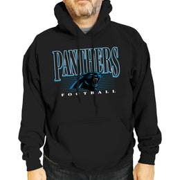 Carolina Panthers NFL Adult Unisex Overtime Blueprint Soft Fleece Hooded Sweatshirt - Black
