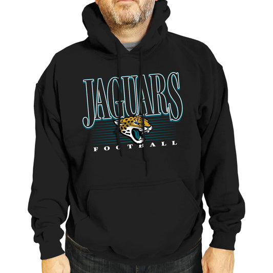 Jacksonville Jaguars NFL Adult Unisex Overtime Blueprint Soft Fleece Hooded Sweatshirt - Black