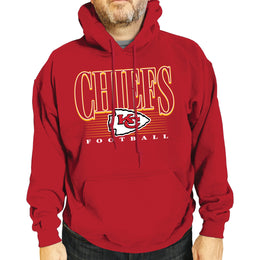 Kansas City Chiefs NFL Adult Unisex Overtime Blueprint Soft Fleece Hooded Sweatshirt - Red