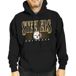 Pittsburgh Steelers NFL Adult Unisex Overtime Blueprint Soft Fleece Hooded Sweatshirt - Black