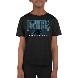 Carolina Panthers NFL Youth Overtime Blueprint Football T-Shirt Unisex Tag Free Comfortable - Black
