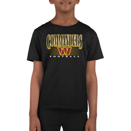 Washington Commanders NFL Youth Overtime Blueprint Football T-Shirt Unisex Tag Free Comfortable - Black