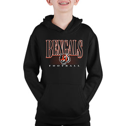 Cincinnati Bengals NFL Youth Overtime Blueprint Football Fleece Hooded Sweatshirt - Black