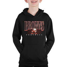 Cleveland Browns NFL Youth Overtime Blueprint Football Fleece Hooded Sweatshirt - Black