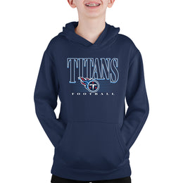 Tennessee Titans NFL Youth Overtime Blueprint Football Fleece Hooded Sweatshirt - Navy