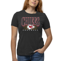 Kansas City Chiefs NFL Womens Overtime Blueprint Tag-Less T-Shirt - Black