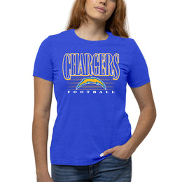 Los Angeles Chargers NFL Womens Overtime Blueprint Tag-Less T-Shirt - Royal