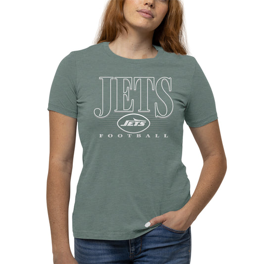 New York Jets NFL Womens Overtime Blueprint Tag-Less T-Shirt - Green