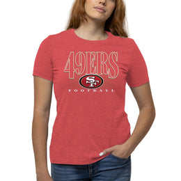 San Francisco 49ers NFL Womens Overtime Blueprint Tag-Less T-Shirt - Red